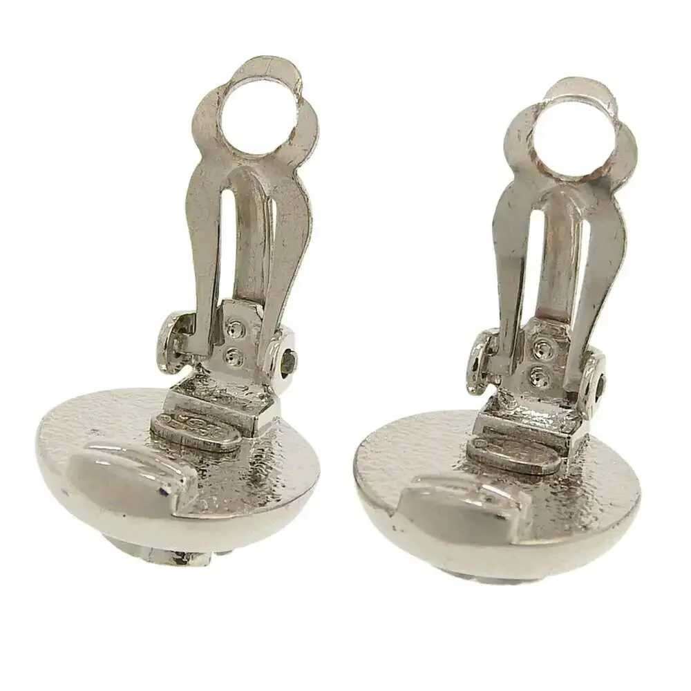 Chanel Cc Logo Clip-On Earrings Silver- #256892C55B